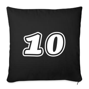 Symbole de 10 chiffres - Housse de coussin décorative 45 x 45 cm - noir - Devant