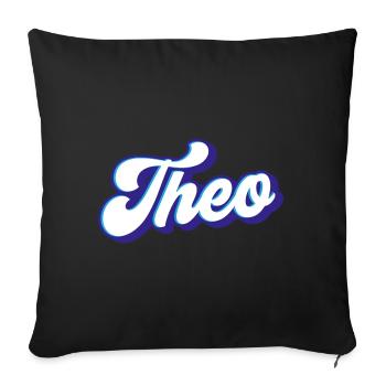 Theo | Colors changeable - Sofa pillowcase 17,3'' x 17,3'' (45 x 45 cm) - black - Front