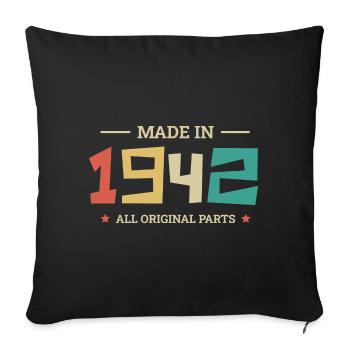 Legendary Since 1942 Original 1942 - Sofa pillowcase 17,3'' x 17,3'' (45 x 45 cm) - black - Front