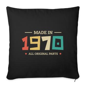 Legendary Since 1970 Original 1970 - Sofa pillowcase 17,3'' x 17,3'' (45 x 45 cm) - black - Front