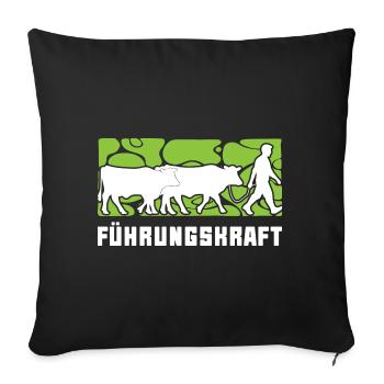 Landwirt Bauer Viehzüchter Milchbauer Geschenkidee - Sofakissenbezug 45 x 45 cm - Schwarz - Vorne