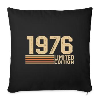 Born in 1976 Birthday - Gift 1976 Vintage 1976 - Sofa pillowcase 17,3'' x 17,3'' (45 x 45 cm) - black - Front