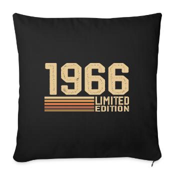 Born in 1966 Birthday - Gift 1966 Vintage 1966 - Sofa pillowcase 17,3'' x 17,3'' (45 x 45 cm) - black - Front