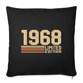 Born in 1968 Birthday - Gift 1968 Vintage 1968 - Sofa pillowcase 17,3'' x 17,3'' (45 x 45 cm) - black - Front
