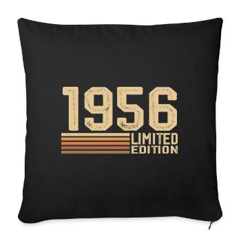 Born in 1956 Birthday - Gift 1956 Vintage 1956 - Sofa pillowcase 17,3'' x 17,3'' (45 x 45 cm) - black - Front