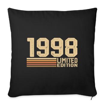 Born in 1998 Birthday - Gift 1998 Vintage 1998 - Sofa pillowcase 17,3'' x 17,3'' (45 x 45 cm) - black - Front