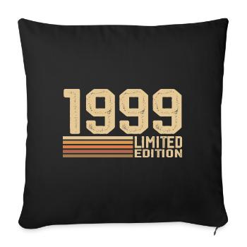 Born in 1999 Birthday - Gift 1999 Vintage 1999 - Sofa pillowcase 17,3'' x 17,3'' (45 x 45 cm) - black - Front