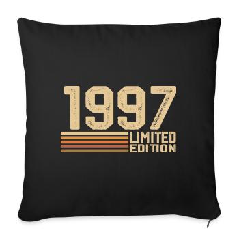 Born in 1997 Birthday - Gift 1997 Vintage 1997 - Sofa pillowcase 17,3'' x 17,3'' (45 x 45 cm) - black - Front