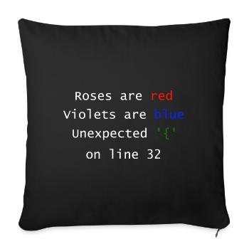 | en ligne inattendu Programmeur Informaticien - Housse de coussin décorative 45 x 45 cm - noir - Devant