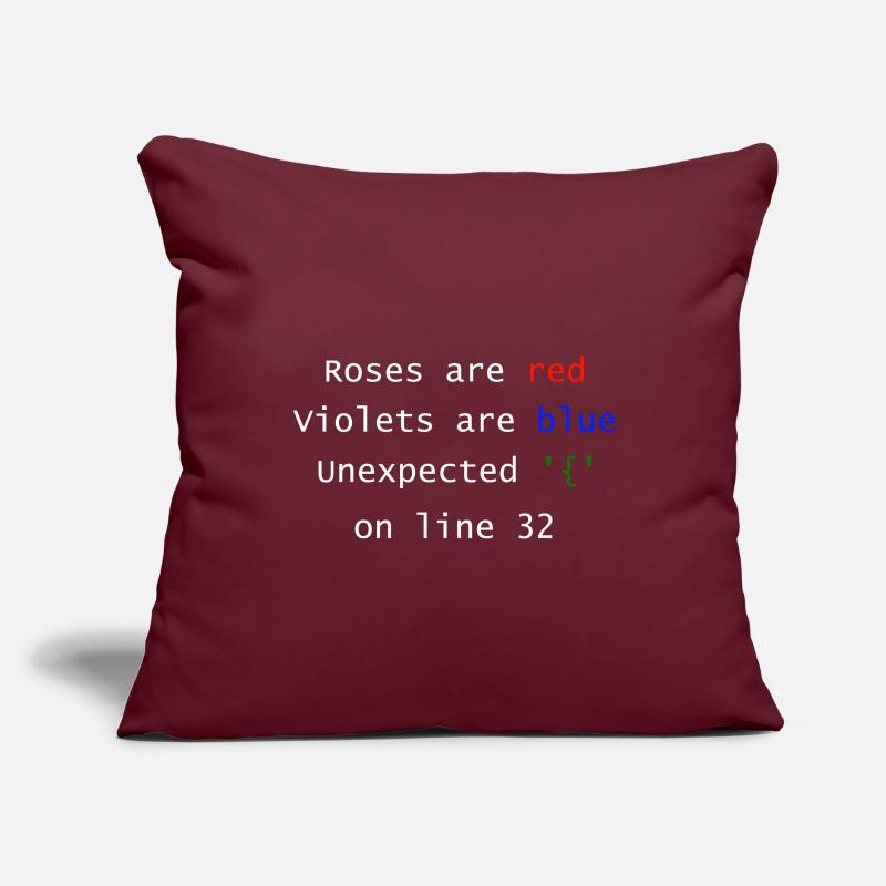 Unexpected on line | Programmer Computer Scientist Sofa pillowcase 17,3'' x 17,3'' (45 x 45 cm)