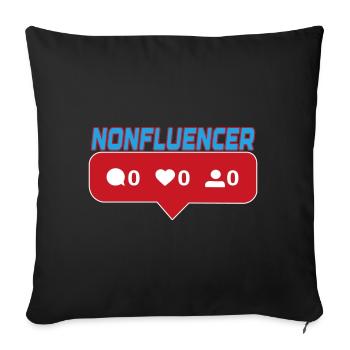 Nonfluencer Couleurs changeantes - Housse de coussin décorative 45 x 45 cm - noir - Devant