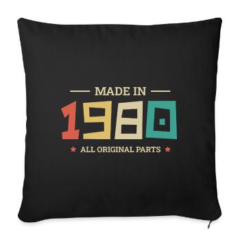Legendary Since 1980 Original 1980 - Sofa pillowcase 17,3'' x 17,3'' (45 x 45 cm) - black - Front