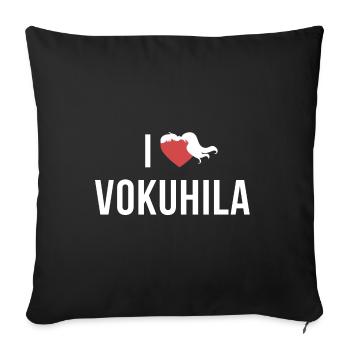 I Love Vokuhila Shirt Hairstyle Klutfrisur 80s - Sofa pillowcase 17,3'' x 17,3'' (45 x 45 cm) - black - Front