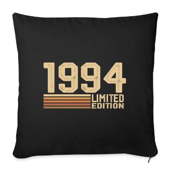 Né en 1994 anniversaire - Cadeau 1994 Vintage 1994 - Housse de coussin décorative 45 x 45 cm - noir - Devant
