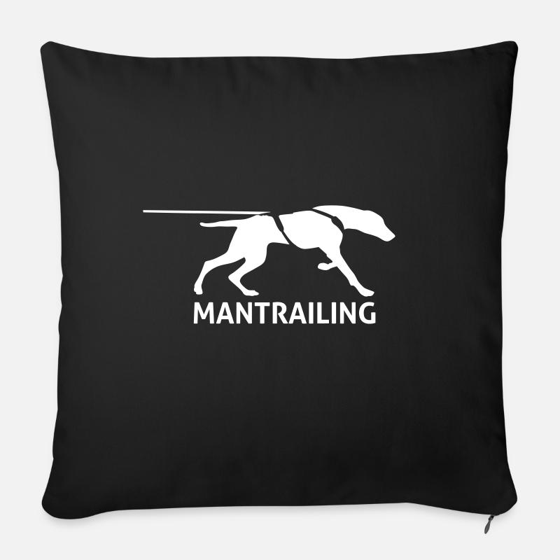 Mantrailing - Sofa pillowcase 17,3'' x 17,3'' (45 x 45 cm) - black