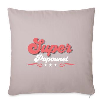 Super papounet - Housse de coussin décorative 45 x 45 cm - taupe clair - Devant