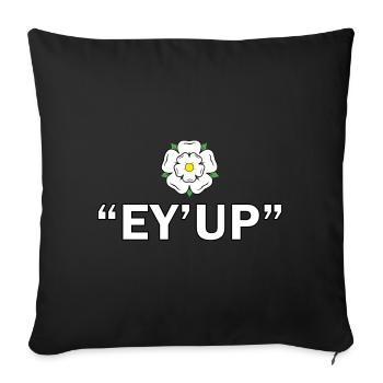 AdventureMe - Yorkshire "EyUp" Design - Sofa pillowcase 17,3'' x 17,3'' (45 x 45 cm) - black - Front
