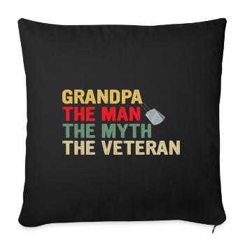 OPA MAN MASS LEGENDE - Sofakissenbezug 45 x 45 cm - Schwarz - Vorne