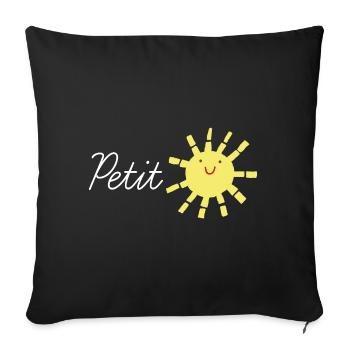 Notre petit rayon de soleil notre chéri avec solei - Housse de coussin décorative 45 x 45 cm - noir - Devant