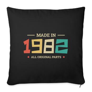 Legendär seit 1982 Original 1982 - Sofakissenbezug 45 x 45 cm - Schwarz - Vorne