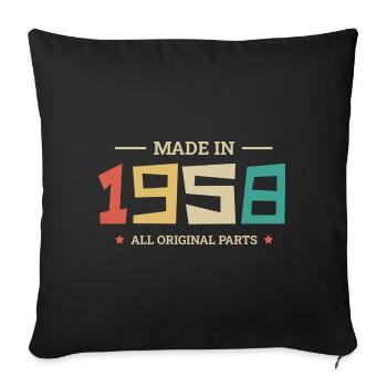 Legendary Since 1958 Original 1958 - Sofa pillowcase 17,3'' x 17,3'' (45 x 45 cm) - black - Front