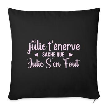 Julie - Sofa pillowcase 17,3'' x 17,3'' (45 x 45 cm) - black - Front