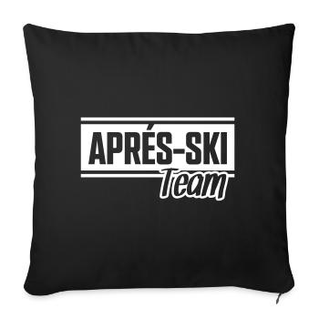 apres ski team - Sofakissenbezug 45 x 45 cm - Schwarz - Vorne
