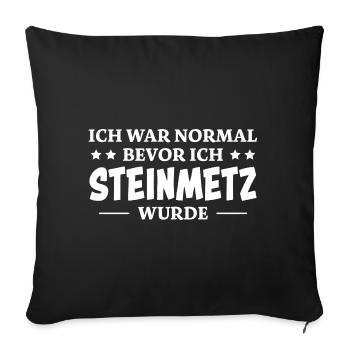 Steinmetz Spruch Beruf Lustiges Steinmetz Geschenk - Sofakissenbezug 45 x 45 cm - Schwarz - Vorne