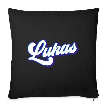 Luc | Couleurs changeantes - Housse de coussin décorative 45 x 45 cm - noir - Devant