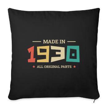 Legendary Since 1930 Original 1930 - Sofa pillowcase 17,3'' x 17,3'' (45 x 45 cm) - black - Front
