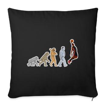 Evolution Basketball Player Grunge - Sofakissenbezug 45 x 45 cm - Schwarz - Vorne