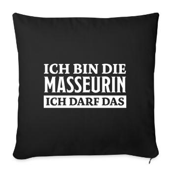 Masseurin Spruch Beruf Massage Masseurin Geschenk - Sofakissenbezug 45 x 45 cm - Schwarz - Vorne
