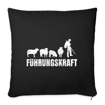 Führungskraft Schäfer Schafzüchter Schaf Hirte - Sofakissenbezug 45 x 45 cm - Schwarz - Vorne