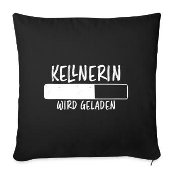 Kellnerin Spruch Kellner Beruf Kellnerin Geschenk - Sofakissenbezug 45 x 45 cm - Schwarz - Vorne