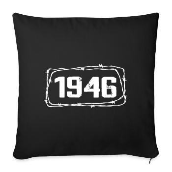 Vintage Made In 1946 - 78 Year Anniversary - Sofa pillowcase 17,3'' x 17,3'' (45 x 45 cm) - black - Front