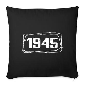 Vintage Made In 1945 - 79 Year Anniversary - Sofa pillowcase 17,3'' x 17,3'' (45 x 45 cm) - black - Front