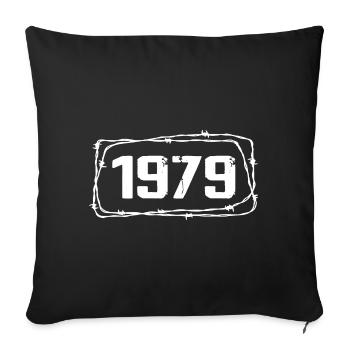 Vintage Made In 1979 - 45 Year Anniversary - Sofa pillowcase 17,3'' x 17,3'' (45 x 45 cm) - black - Front