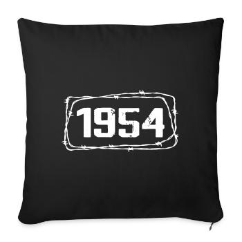 Vintage Fabriqué En 1954 - Anniversaire 70 ans - Housse de coussin décorative 45 x 45 cm - noir - Devant