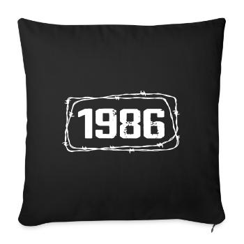 Vintage Made In 1986 - 38 Year Anniversary - Sofa pillowcase 17,3'' x 17,3'' (45 x 45 cm) - black - Front