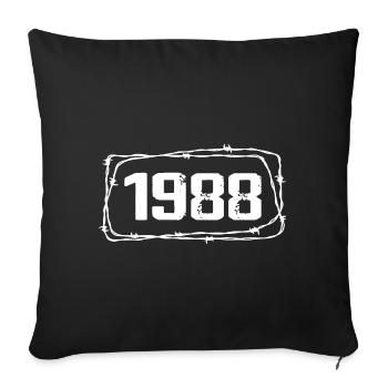 Vintage Made In 1988 - 36 Year Anniversary - Sofa pillowcase 17,3'' x 17,3'' (45 x 45 cm) - black - Front