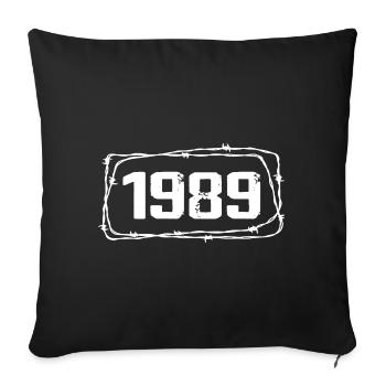 Vintage Made In 1989 - 35 Year Anniversary - Sofa pillowcase 17,3'' x 17,3'' (45 x 45 cm) - black - Front