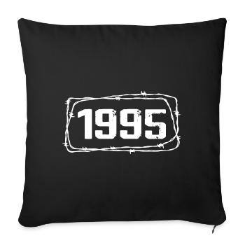 Vintage Made In 1995 - 29 Year Anniversary - Sofa pillowcase 17,3'' x 17,3'' (45 x 45 cm) - black - Front