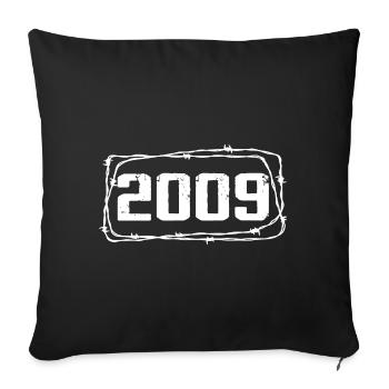 Vintage Made In 2009 - 15th Anniversary - Sofa pillowcase 17,3'' x 17,3'' (45 x 45 cm) - black - Front