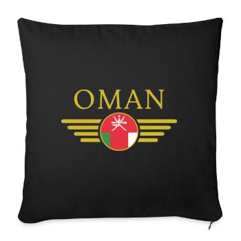 I Love Oman, Elegance Style Design T-Shirt - Sofa pillowcase 17,3'' x 17,3'' (45 x 45 cm) - black - Front