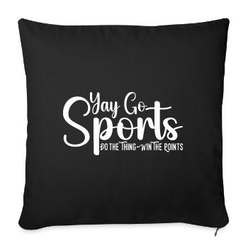 Yay Go Sports Do the Thing Win The Points - Housse de coussin décorative 45 x 45 cm - noir - Devant