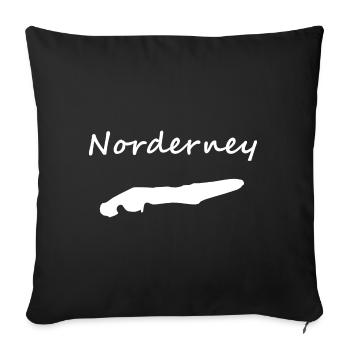 Norderney - Housse de coussin décorative 45 x 45 cm - noir - Devant