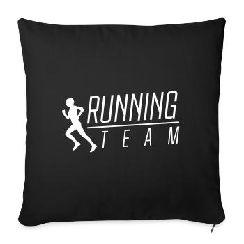 running team - Sofa pillowcase 17,3'' x 17,3'' (45 x 45 cm) - black - Front