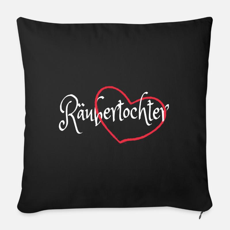 Räubertochter - Sofakissenbezug 45 x 45 cm - Schwarz