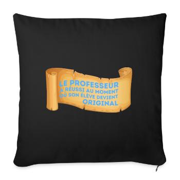 Maitre Formidable Cadeau Enseignants Prof - Housse de coussin décorative 45 x 45 cm - noir - Devant