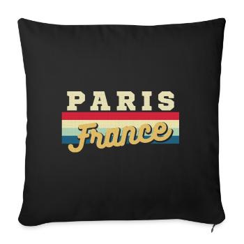 Île-de-France Franzose Paris Frankreich - Sofakissenbezug 45 x 45 cm - Schwarz - Vorne